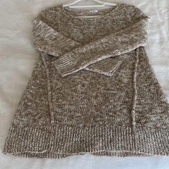 Nordstroms BP tan and white sweater. Size Small. - Picture 2 of 5